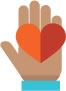 icon of heart in hand